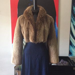 Vintage Cropped Fur Jacket